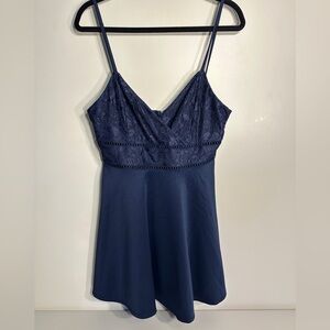 Blue Rain Navy Short Flowy Dress